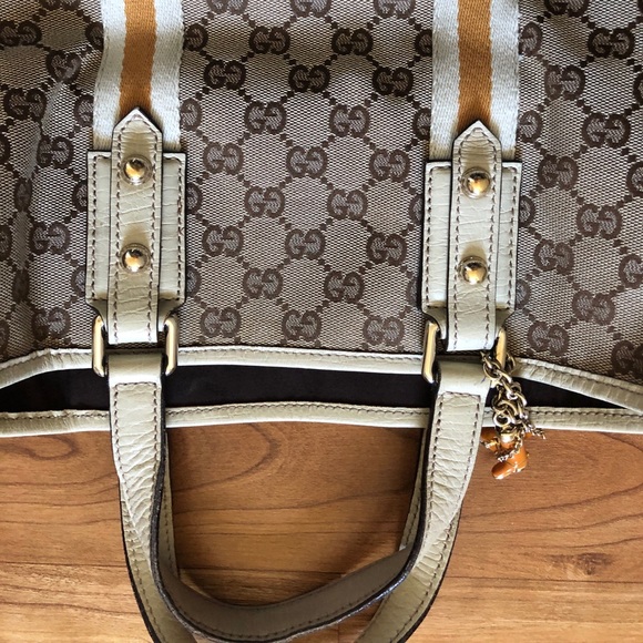 Gucci Cream GG Jolicoeur Medium Tote Bag - Picture 4 of 8